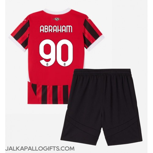 AC Milan Tammy Abraham #90 Koti Peliasu Lasten 2024-25 Lyhythihainen (+ Lyhyet housut)